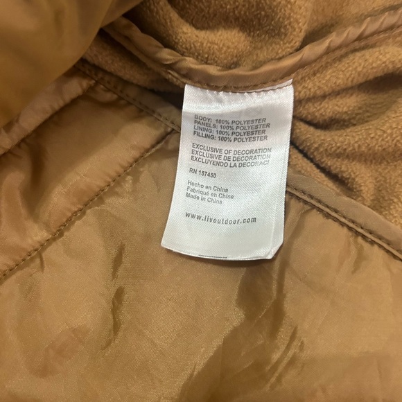 Men’s LIV Outdoors Tan Zip Up Vest. Size XXL - Picture 8 of 8